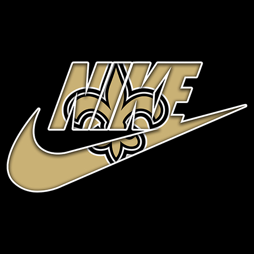 New Orleans Saints Nike logo iron on paper